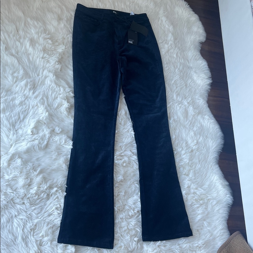 New PAIGE Derp Navy  Flare Women's Pants Jeans - Picture 5 of 15